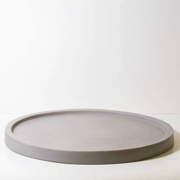 large round concrete decorative tray 30cm 3